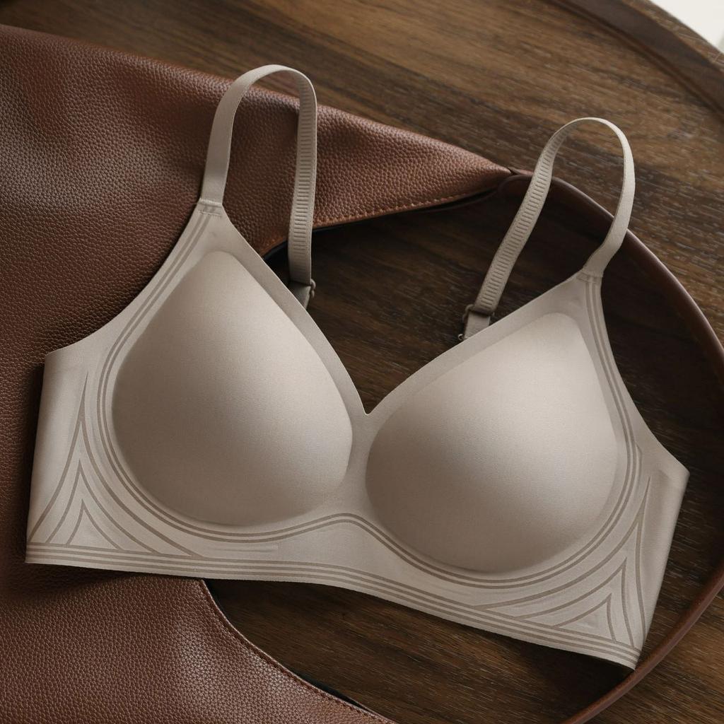 Non-magnetic, Non-iron, Non-marking Underwear Women's Small Breasts Gather, Thin, Comfortable Soft Support, Pull and Close, Breast Bra Without Steel 