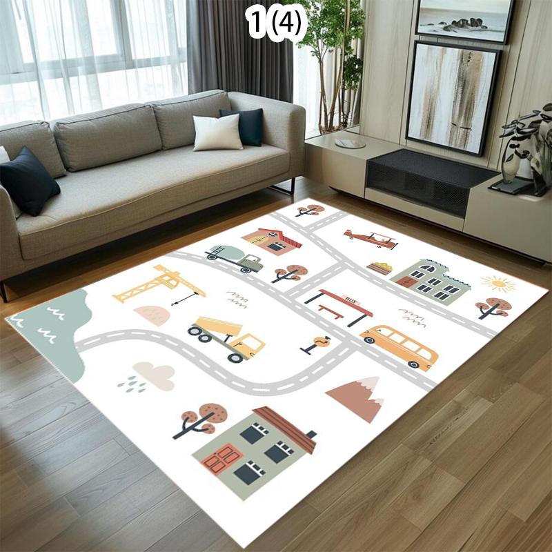 Children s Play Carpet Rail Transit Printed Carpet Dinosaur Park Carpet Children s Soft Climbing Mat Home Decoration Floor Mat 50cmx80cm