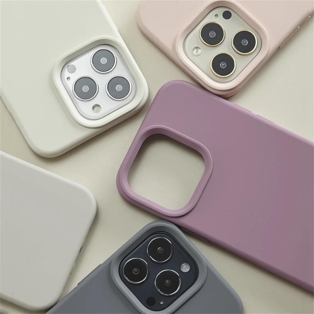 For iPhone 17 16 16Pro 15 14 Pro Max 13 12 Mini 11 Shockproof Soft Back Cover Genuine Liquid Silicone Camera Control Button Case