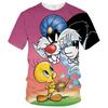 Verkaufe Sommer-Modetrend T-Shirt 3D-Druck niedliches Entenmotiv lässig und bequem Rundhalsausschnitt Oberteil