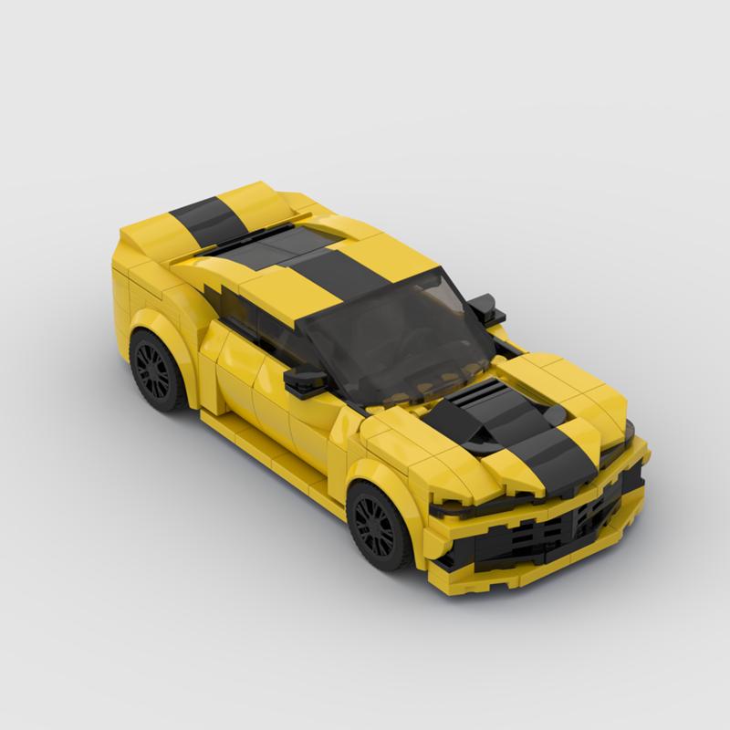 Camaro mașină sport de curse Vehicul Viteză Campion Racer Blocuri de construcție Caramida Garaj Creativ Jucării pentru băieți