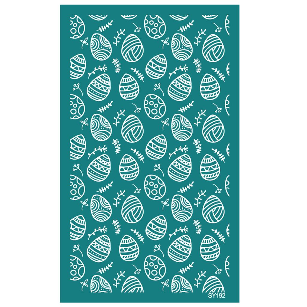 Rabbits Eggshell Silk Screen Stencils 6.3x4Inch Washable Silkscreen Print Stencils for Clay Earrings Jewelry Making