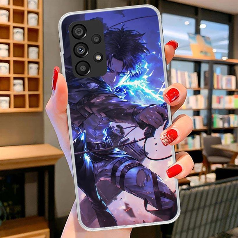 

A-Attack on T-Titan Levi Phone Case For Samsung Galaxy A12 A22 A32 A52 A72 A02S Phone Case Note 20 Ultra 10 S10 Plus A51 A71 A50 Samsung A20(A30)