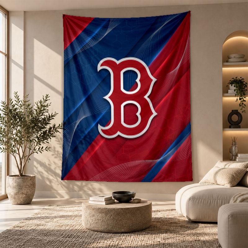 Decorative Tapestry,Boston Red Sox Printed Wall Art, Lightweight Wall Hanging For Bedroom Background