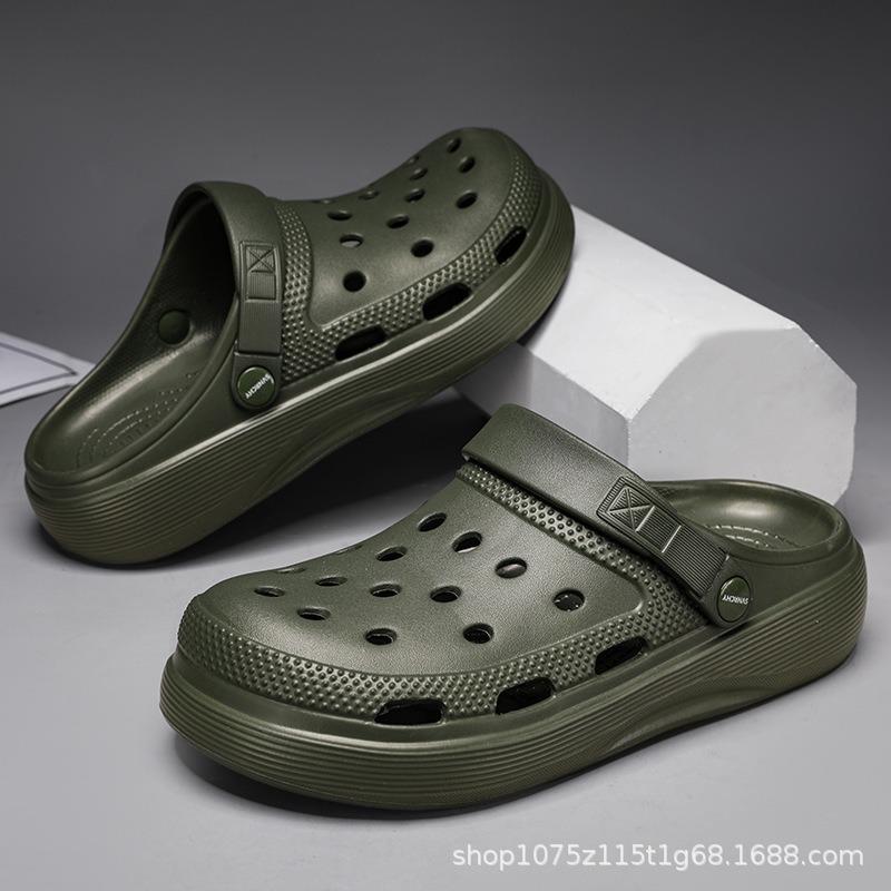 Baotou Summer New Eva Hole Shoes Men Wear Non-slip Slippers Breathable Casual Beach Shoes