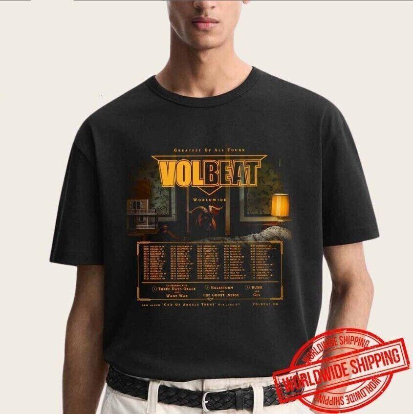 NEW  Volbeat Greatest Of All Tours Worldwide 2025 T-Shirt For Fans Size S-4XL Unisex T-Shirt L