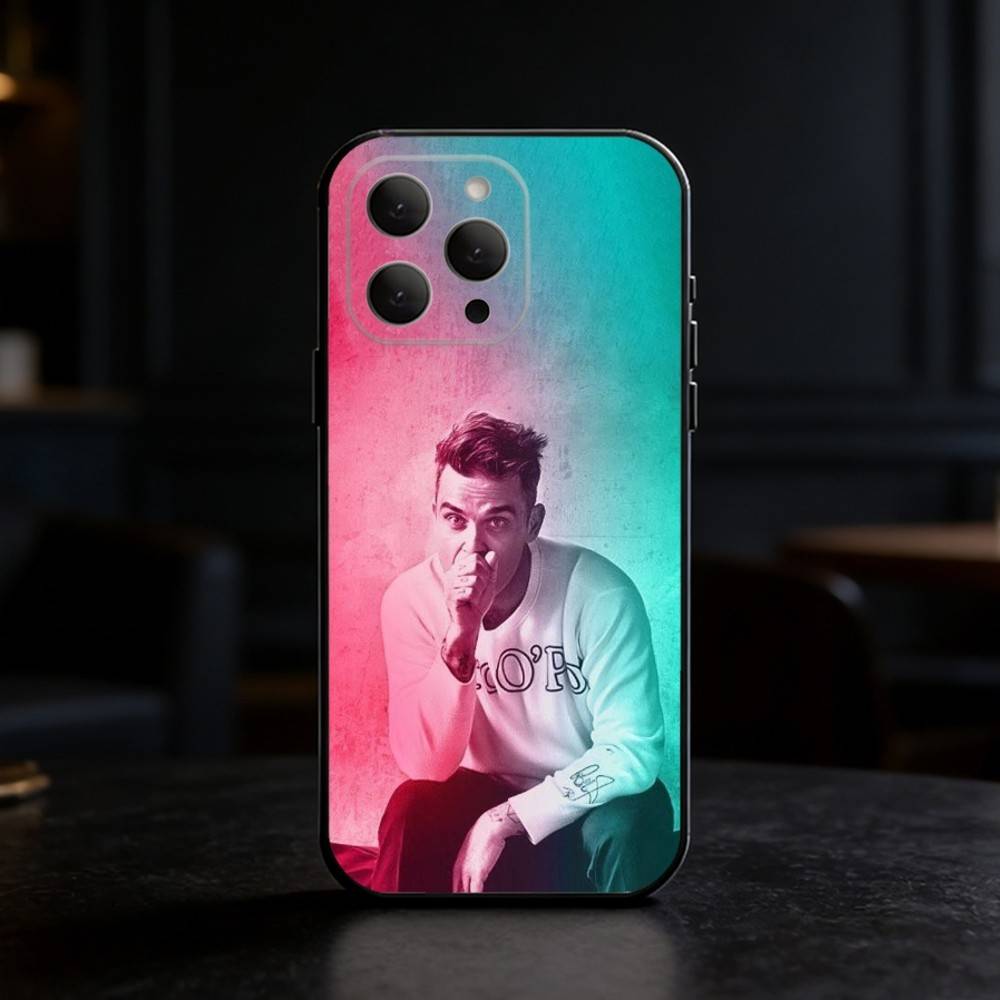 Singer R-Robbie W-Williams Phone Case For iPhone 17,16,15,14,13,12,11 Plus,Pro,Max,Mini Silicone Black Soft Cover