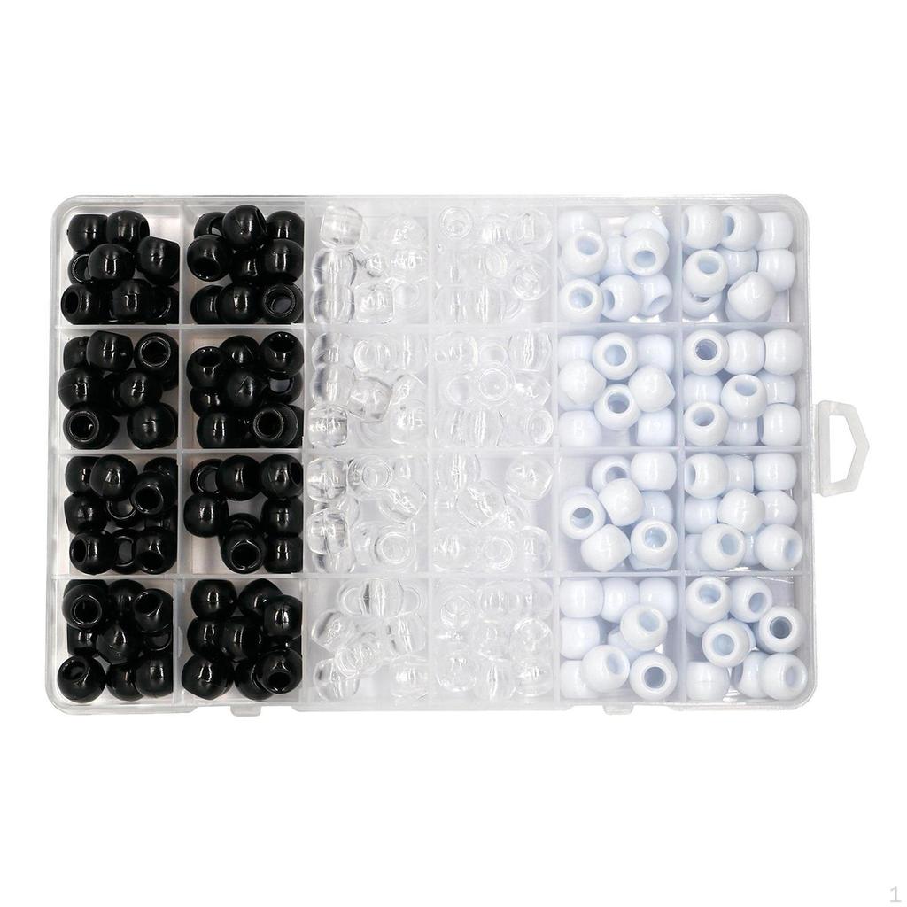 240 Pieces Dreadlocks Beads Braid Accessories with 5mm Big Hole, Men Women Stylish Hair Decoration