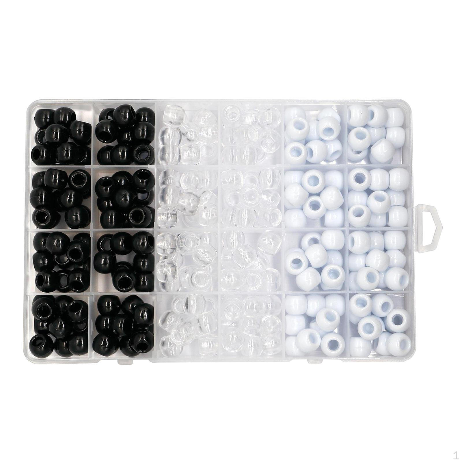 

240 Pieces Dreadlocks Beads Braid Accessories with 5mm Big Hole, Men Women Stylish Hair Decoration