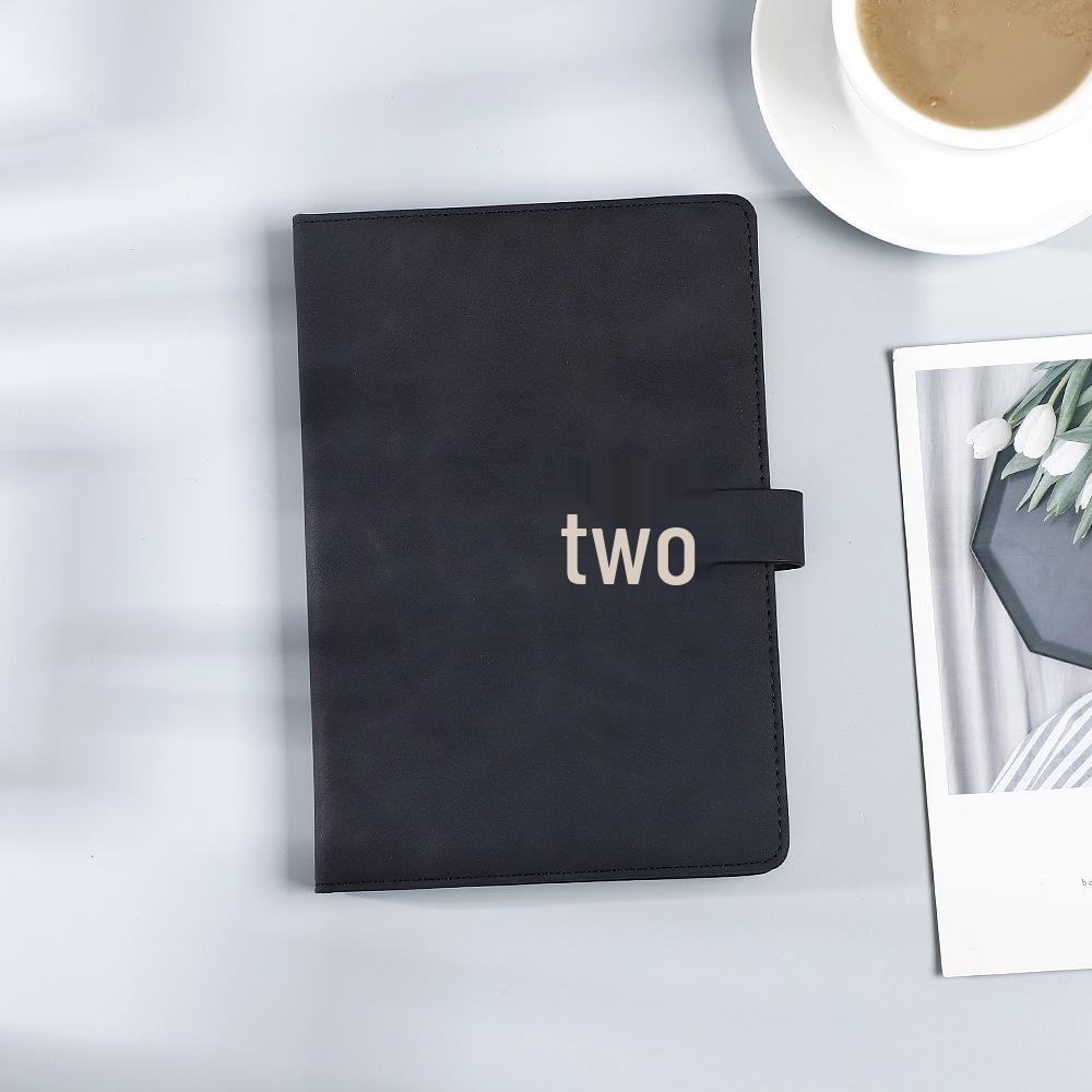U-förmige Schnalle PU-Leder Business-Notizbuch, Anpassbar für Besprechungen & Aufzeichnungen