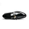 Men Le Fu Shoes Black Lacquered Leather One Step Stepping Business Office Dress Shoes Gentleman Social Shoes Size 37-44