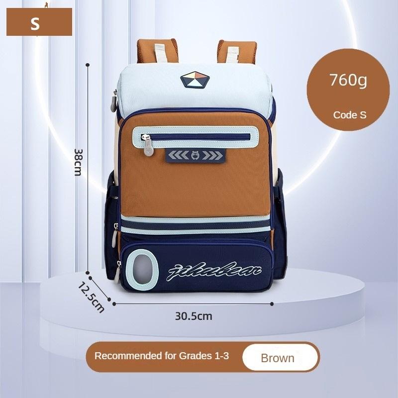Lightweight Spine Protection Backpack for Primary School Kids Ergonomic Schoolbag