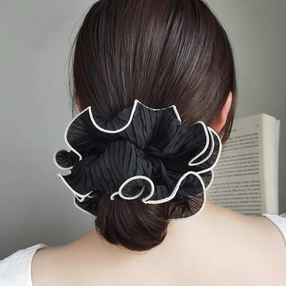 

Ponytail Holder Chiffon Hair Scrunchies Korean Style Large Intestine Exaggerated Hair Band Ladies