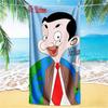 1pz Asciugamano da Spiaggia Mr Bean in Giro per il Mondo, Asciugamano da Spiaggia Assorbente ad Asciugatura Rapida, Asciugamano da Spiaggia per Sport all'Aperto e Nuoto, Morbido e Confortevole Y73043