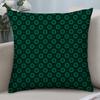 Dark Green Geometric Pattern Pillow Case 3D Print Polyester Fiber 45*45 Cm Home Sofa Throw Pillow Cover Decoration Festival Gift