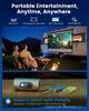 4K HD WiFi Android Smart Mini Projector Q8 with Mobile Power Connectivity
