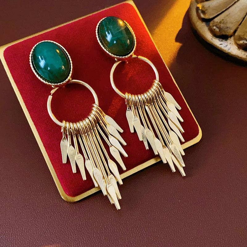 Silver Needle Pearl & Diamond Geometric Hollow Earrings - Elegant High-End Studs