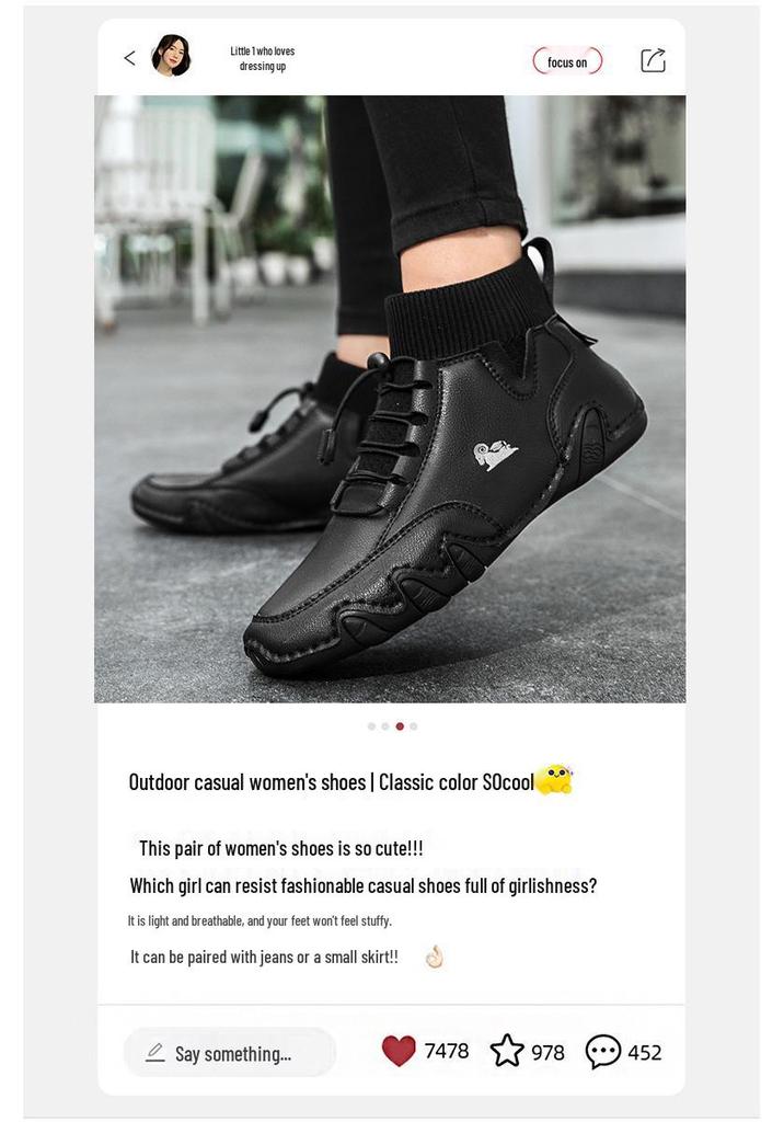 Unisex High-Top Casual Shoes and Large-Size Martin Boots