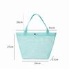 Portable Mesh Beach Bag Breathable Large Capacity Tote Bag Reusable Single Shoulder Bag Travel Grocery Swimming Organizer