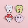 Eyecatching Cartoon Tooth Brooch Creative Alloy Pin For Trendy Medical Accessories