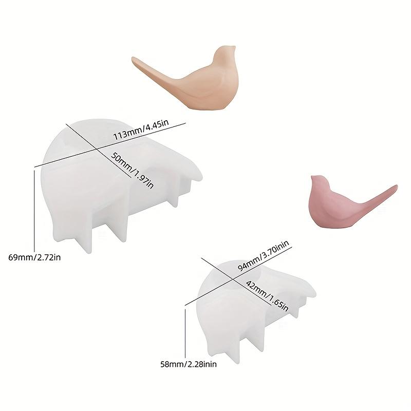 

Large & Small Bird Gypsum Decorative Silicone Mold 3D Small Bird Scented Candle Mold Drip Rubber Mould for Home Garden Decoratio