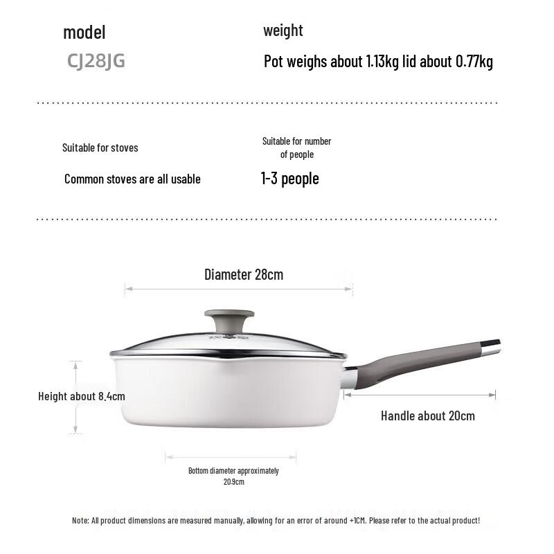 COOKER KING 28cm Non-stick Frying Pan with Lid