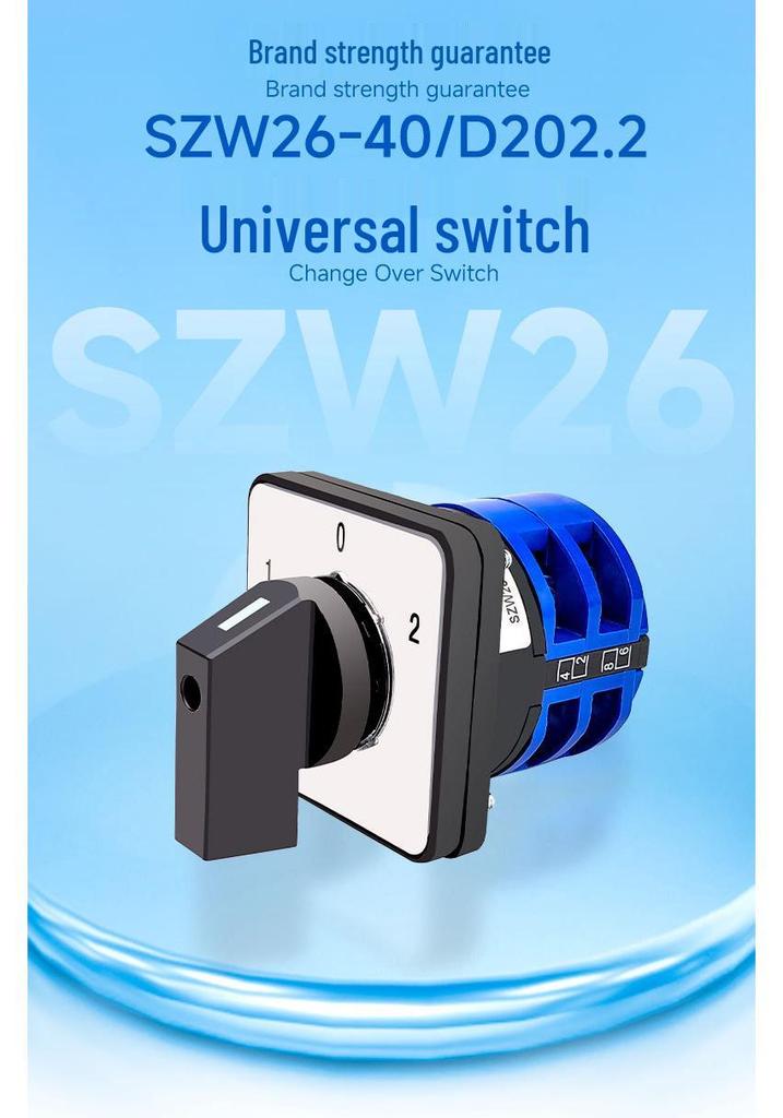 Zhuochao SZW26-40/D202.2 3-Speed, 2-Position Panel Changeover Switch