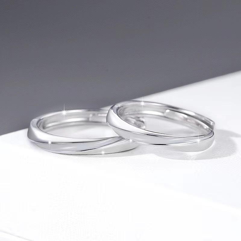 Luminous Mobius Ring, Couple Ring, Men's and Women's Pair Ring, Fashionable Versatile Plain Ring, Sweet Ins Style Jewelry.