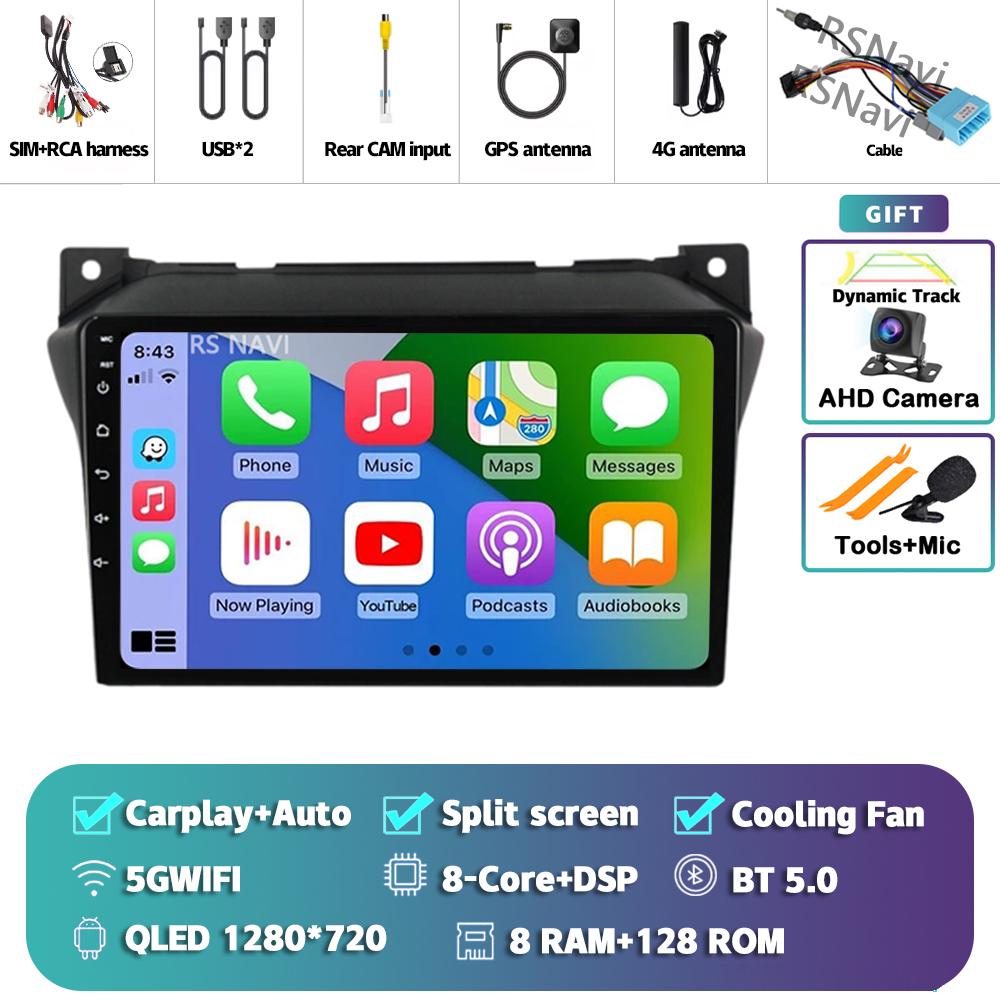 Android 14 Carplay Auto For Suzuki Alto 2009 - 2016 Car Radio Player Multimedia stereo AI Voice 360 Camera Navigation Video 2Din