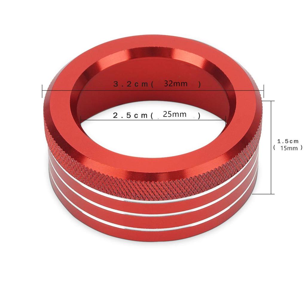 UNICREE Auovo Mirror Switch Aluminum Cover for Toyota 86 & Subaru BRZ Aluminum Air Conditioner Switch Cover Ornament (Red)