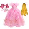 Sleeping Beauty Costume Play Princess Carnival Aurora Birthday Princess Party Dress Halloween Apparel Purim Fairy Vestido