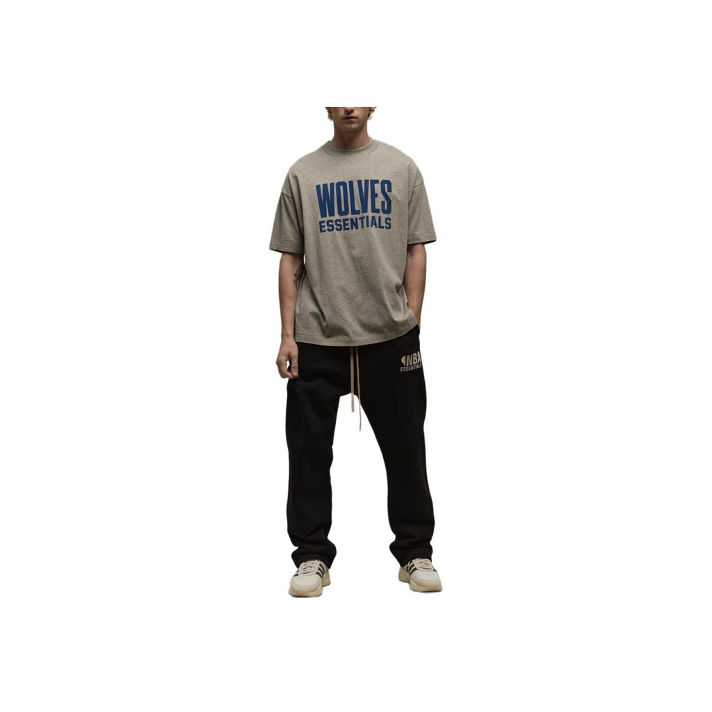 Fear of God Essentials x NBA Minnestota Timberwolves Tee Grey Blue Unisex Tops 125AL244107F