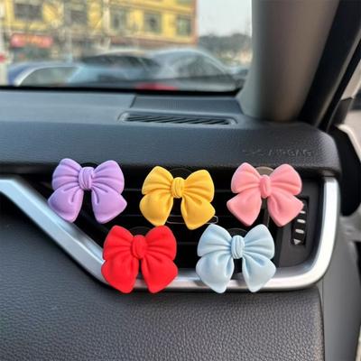 Elegant Bows Car Air Vent Clips With Fragrances Diffuser Plastic Vent Decorations Vehicle Interior Accessories for Women