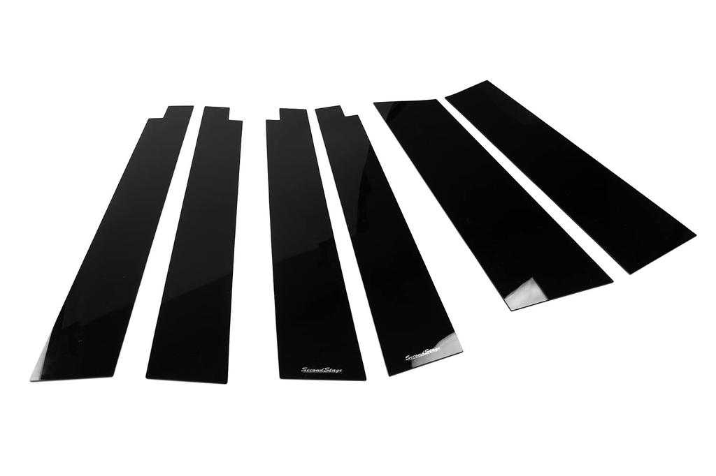 Накладки на стойки SecondStage Toyota 90 Series для автомобилей с оригинальными козырьками, цвет «черный рояль» T657BLK Noah/Voxy