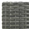 Garden Bar Stool with Cushion 4 pcs Grey Poly Rattan