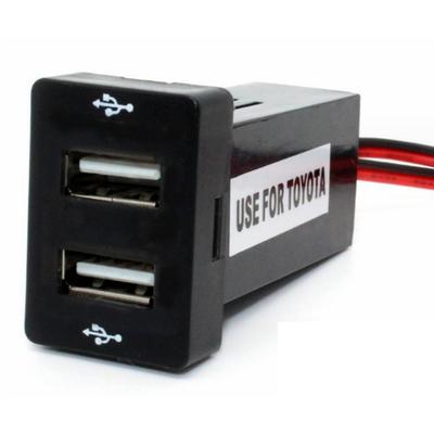 Porta USB de Carro Toyota, Kit de Extensão USB, Fonte de Alimentação USB, Portas USB Duplas, Interruptor