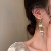 New Design Lily of The Valley Pearl Green Ear Hook for Women Fashion Elegant White Flowers Drop Earrings Wedding Party Jewelry