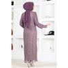 Imbracaminte pentru dama Rochie de seara Fashion Mesh Paiete Trandafir Rochie de seara Hijab 2517 Bleumarin