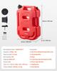 Fuel Container, 10 L, Gas Can with Spout and Lockable Bracket, 15 L/min Max Flow Rate, Secure & Leak-proof, Portable Flat Fluid Container for Most