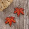 Autumn Maple Leaf Dangle Earrings Orange Earrings Novelty Plant Jewelry for Women and Girls Nature Series Present