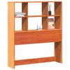 Headboard with Storage Space Wax Brown 100 Cm Solid Pine Wood