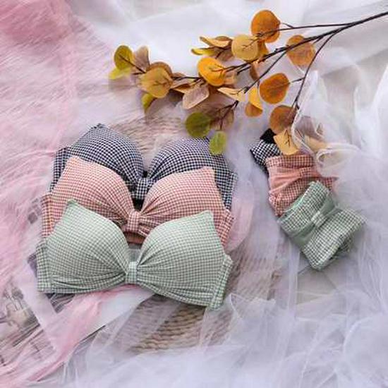 Cross Back Push-Up Bra for Young Women - Seamless, Wire-Free, and Thickened for Small Busts