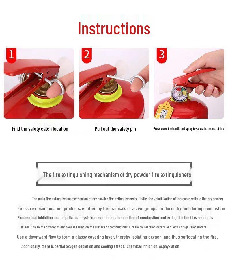 4kg Portable Fire Extinguisher Set - 2-Pack for Schools and Factories