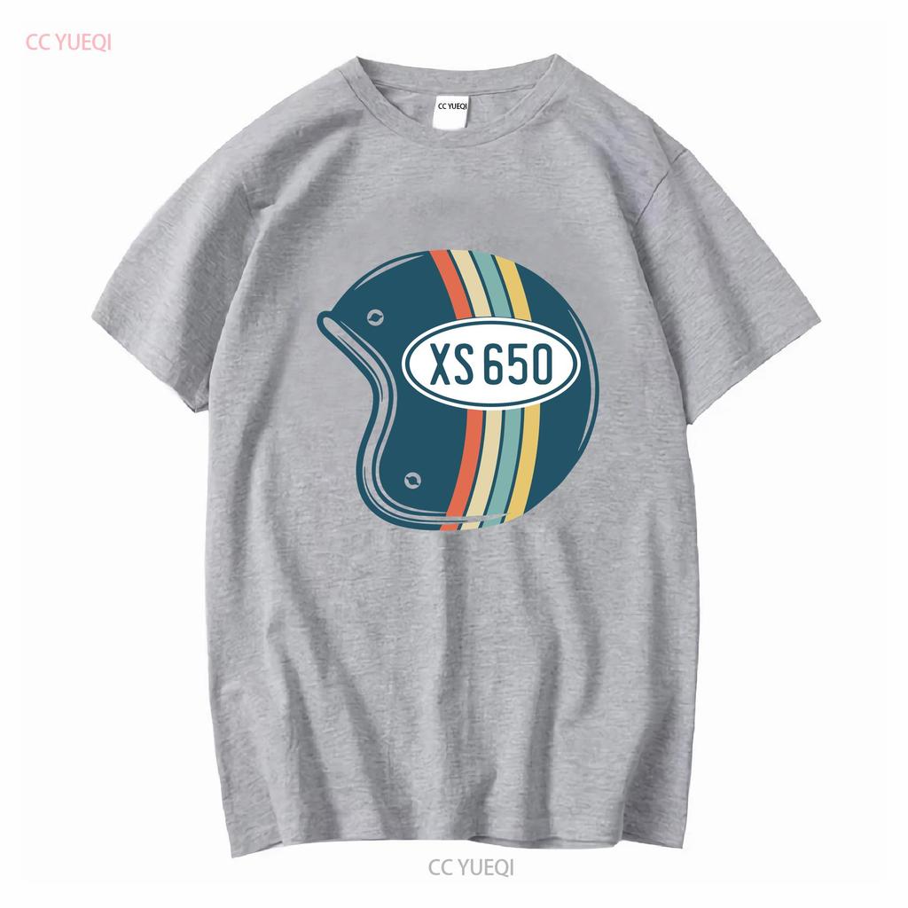 XS650 Retro Old Style HelmeT T Shirt XS 650 Cafe Racer Vintage Look Long or Short Sleeves Vintage Washed Unisex Comfortable
