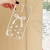 Applicable To iPhone14promax Mobile Phone Case Apple 15ins Wind Pearl Bow 16 Protective Case 13/17 Women
