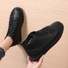 Black High-top Shoes Autumn New Flat-bottomed Casual Board Shoes Beef Tendon Soft-soled Light Short Boots