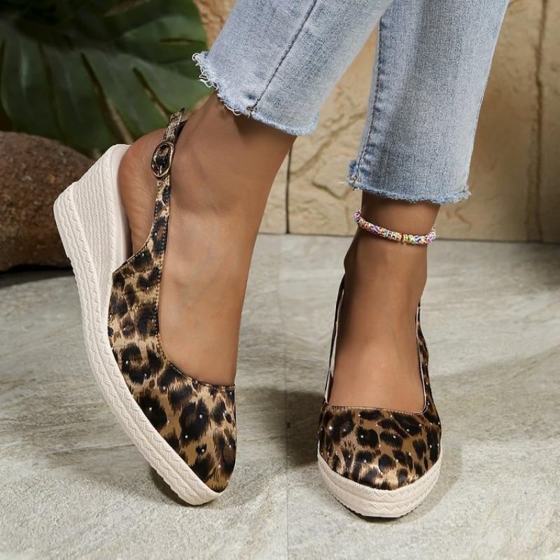 Medium-heeled Shoes Thick-soled Sponge Sandals Slope-heeled Sandals Thick-heeled Sandals