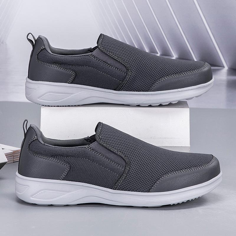 

Foot genuine Lijian spring breathable cloth shoes casual walking shoes 45 темно-сірий