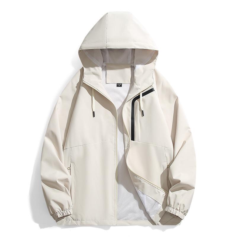 Autumn New Casual Hooded Jacket Men's Trend Fashion Casual Versatile Jacket Outdoor Windproof Jacket Men