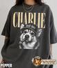Personalisierbares Hundefoto-Shirt, Individuelles Haustierporträt-T-Shirt, Hundeshirt im Vintage-Stil, Geschenk für Hundemama, Haustier-Gedenkgeschenk, Einzigartiges Individuelles Haustier-T-Shirt